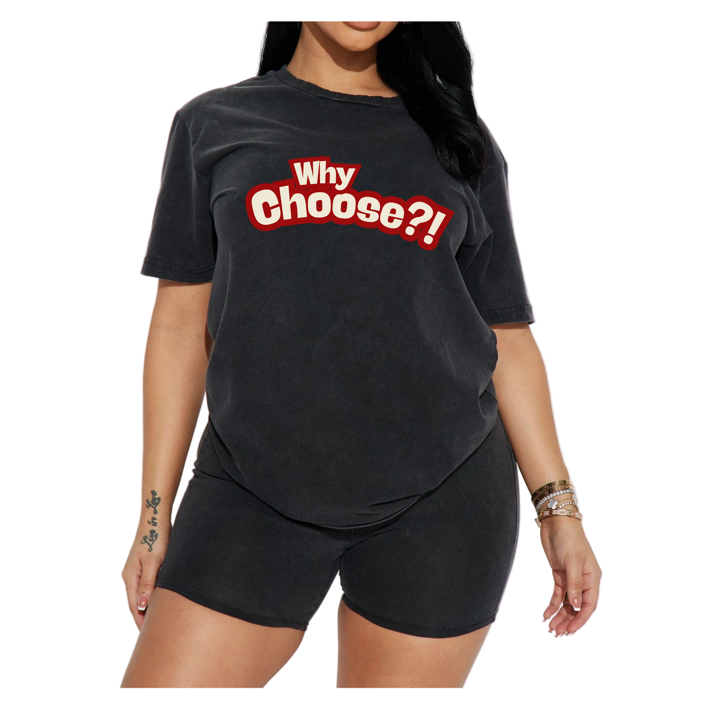 "Why Choose" biker short set