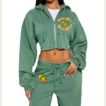 “Citrus Grove” Fleece Pant Set