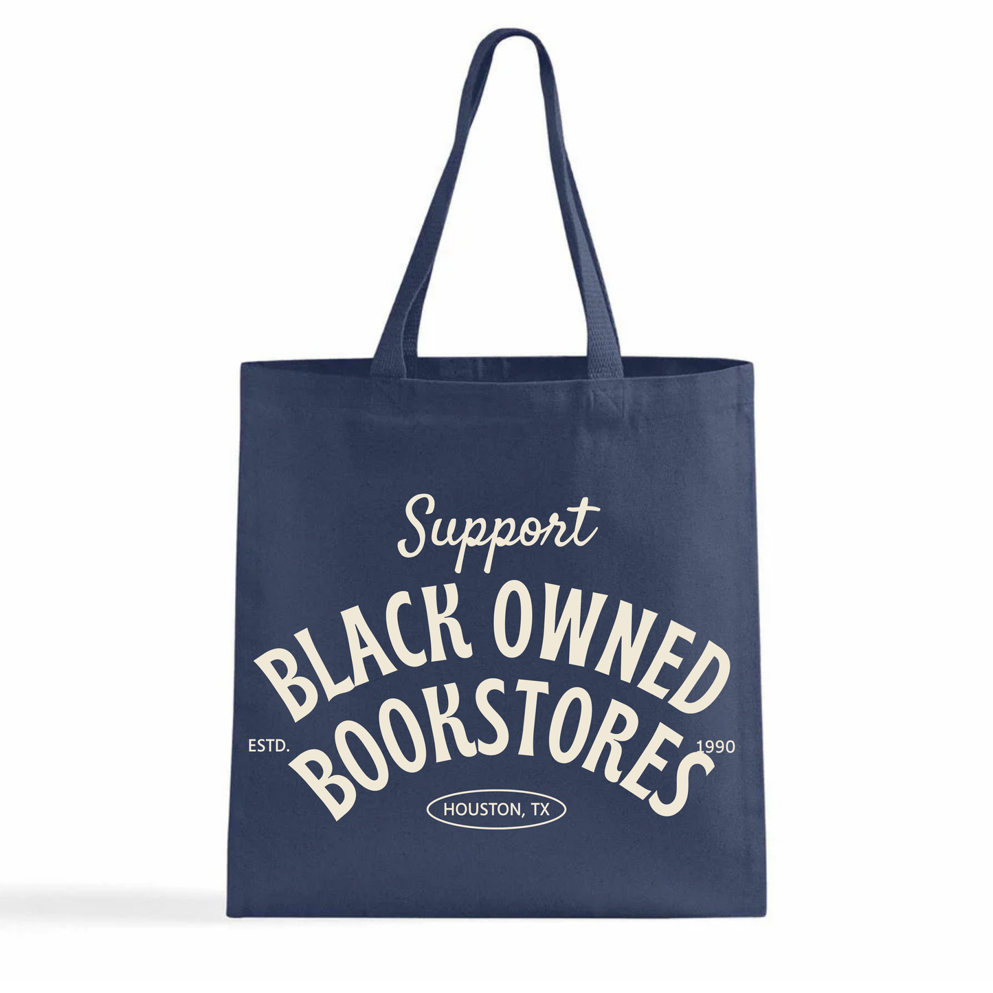 "Support Black Owned Bookstores" tote bag