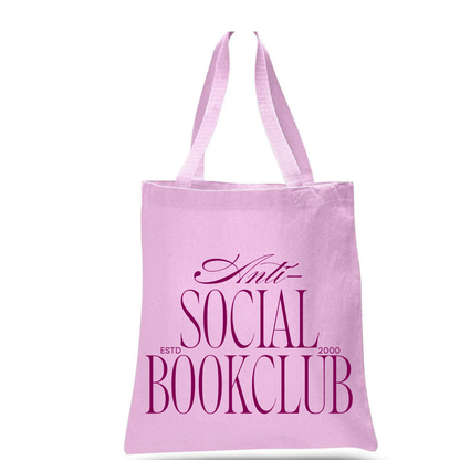 "Anti-Social Book club" tote bag