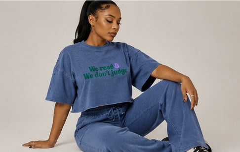 “We Don’t Judge” Short Sleeve Pant Set