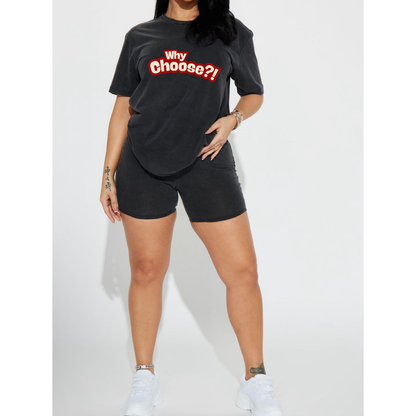 "Why Choose" biker short set