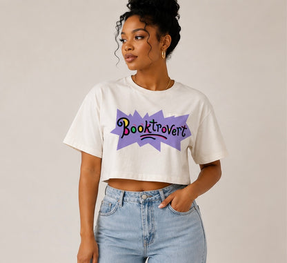 "Booktrovert" Crop Top
