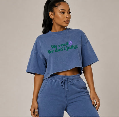 “We Don’t Judge” Short Sleeve Pant Set