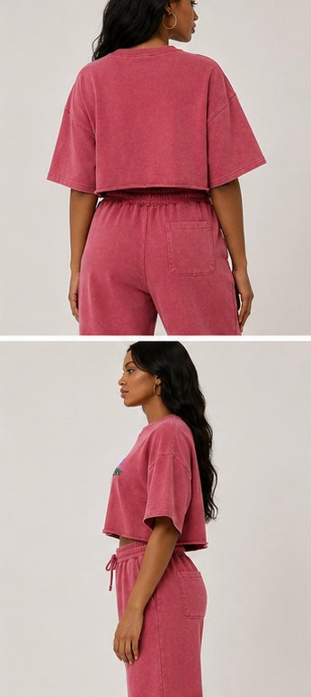 “We Don’t Judge” Short Sleeve Pant Set
