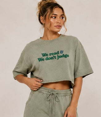 “We Don’t Judge” Short Sleeve Pant Set