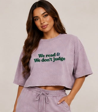 “We Don’t Judge” Short Sleeve Pant Set