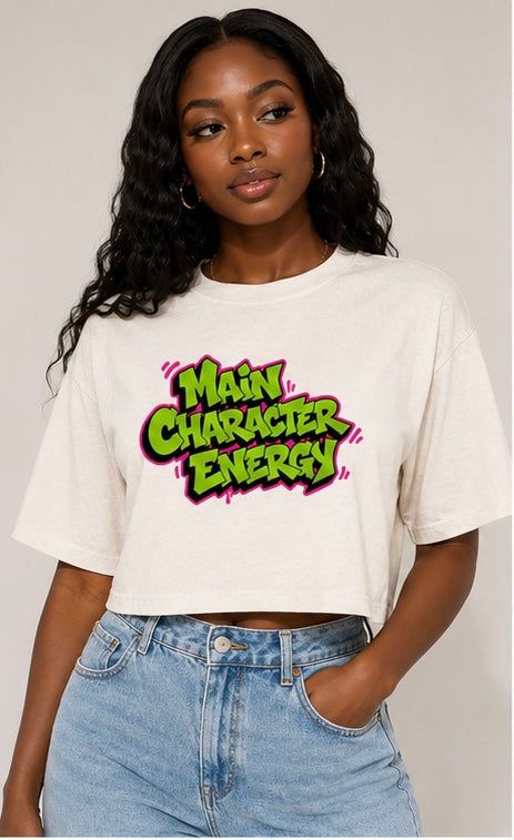 "Main Character Energy" Crop Top