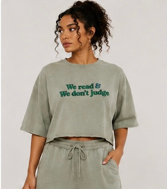 “We Don’t Judge” Short Sleeve Pant Set