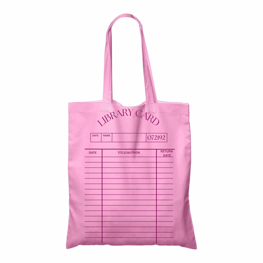 Library card tote bag